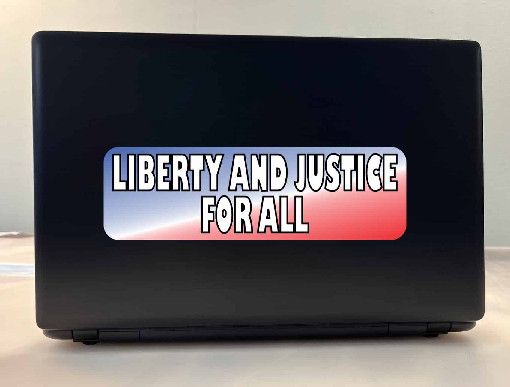 10in x 3in LiBerty and Justice for All Bumper Sticker Political Car Decal