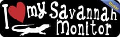 10in x 3in I Love My Savannah Monitor Bumper Sticker Vinyl Animal Decal