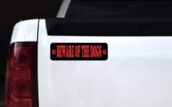 10in x 3in Black And Red Beware Of The Dogs Magnet Magnetic Caution Sign Magnet