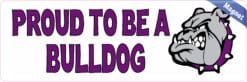 10in x 3in Purple Proud to Be a Bulldog Magnet School Mascot Bumper