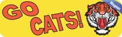 10in x 3in Go Cats Tiger Magnet School Mascot Vehicle Bumper Magnets