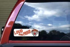 10in x 3in Loud and Proud Tiger Bumper Sticker School Mascot Veh