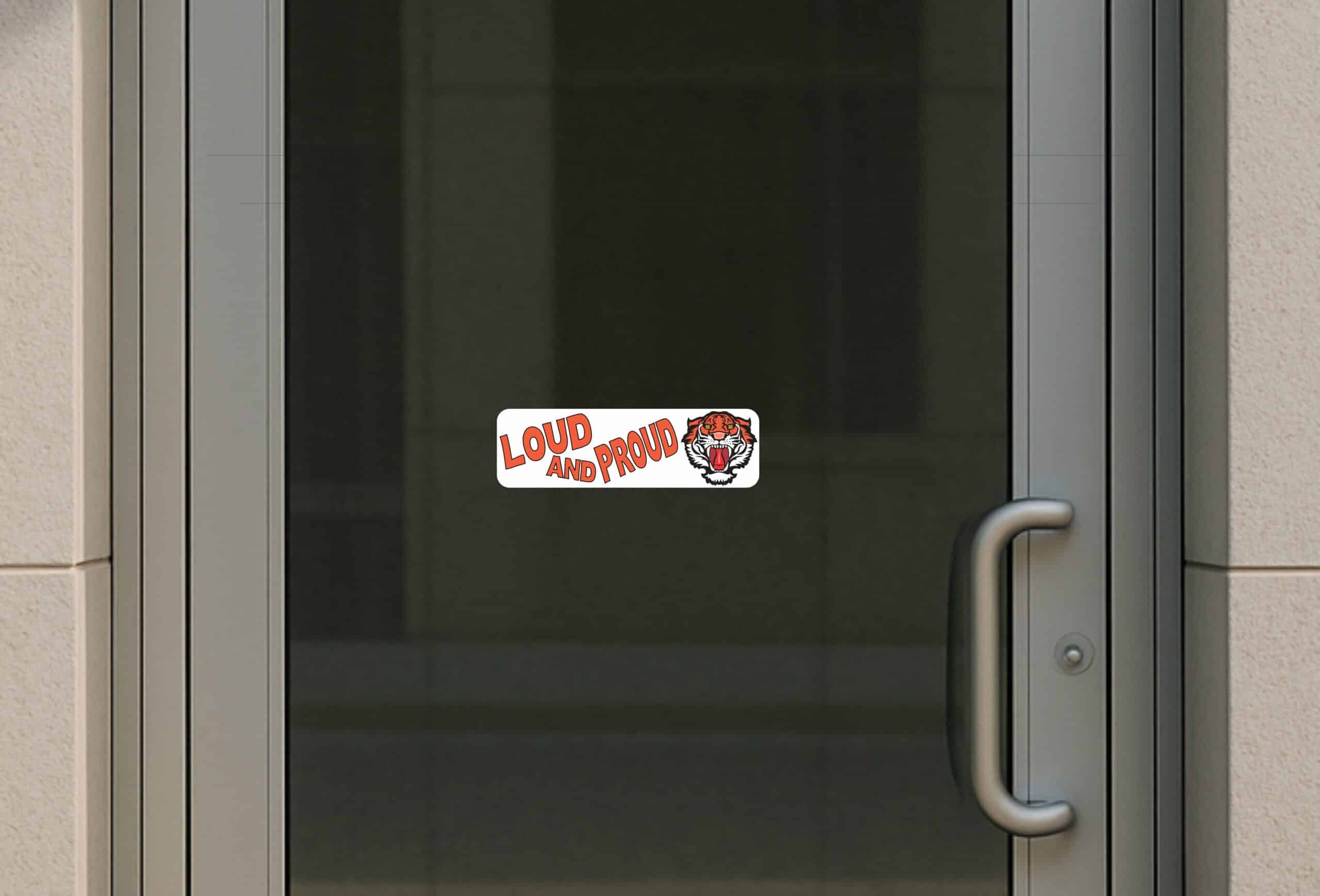 10in x 3in Loud and Proud Tiger Bumper Sticker School Mascot Veh