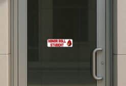 10in x 3in Red Cardinal Honor Roll Student Bumper Sticker Vinyl