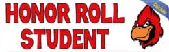 10in x 3in Red Cardinal Honor Roll Student Bumper Sticker Vinyl