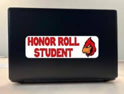 10in x 3in Red Cardinal Honor Roll Student Bumper Sticker Vinyl