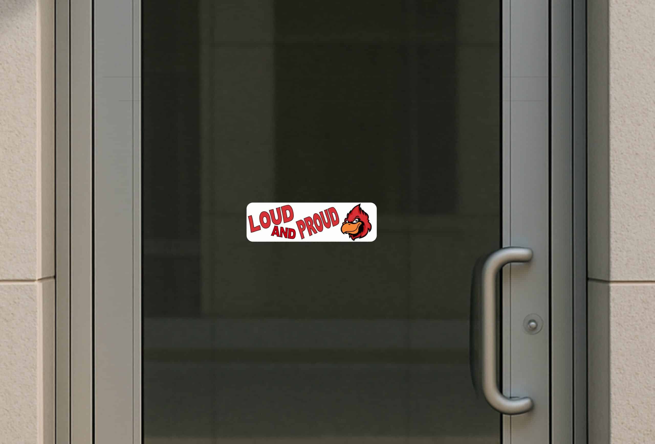 10in x 3in Loud and Proud Cardinal Bumper Sticker School Mascot Vehicle Decal