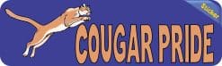 Alternative view of 10in x 3in Cougar Pride Bumper Sticker Vinyl School Mascot Sports Decal