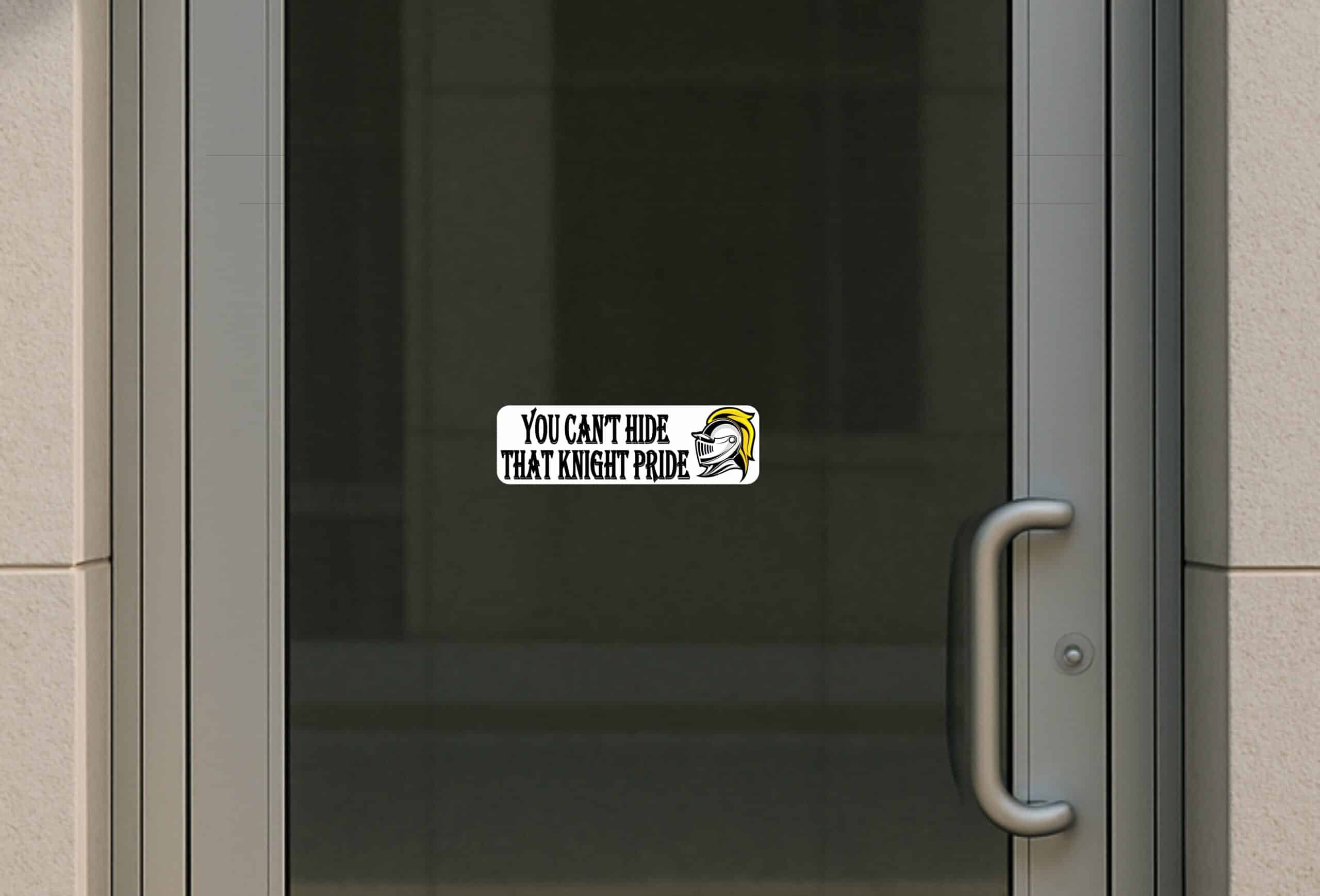 10in x 3in Yellow You Can't Hide That Knight Pride Bumper Sticke