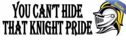 10in x 3in Yellow You Can't Hide That Knight Pride Bumper Sticke