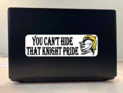 10in x 3in Yellow You Can't Hide That Knight Pride Bumper Sticke
