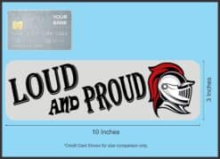 10in x 3in Red Loud and Proud Knight Magnet School Mascot Bumper