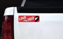 10in x 3in Red Loud and Proud Lion Magnet School Mascot Bumper