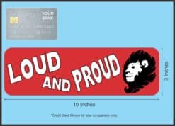 10in x 3in Red Loud and Proud Lion Magnet School Mascot Bumper