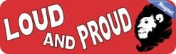 10in x 3in Red Loud and Proud Lion Magnet School Mascot Bumper