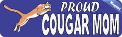 10in x 3in Proud Cougar Mom Magnet School Sports Mascot Vehicle Bumper