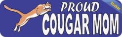 10in x 3in Proud Cougar Mom Bumper Sticker School Mascot Vehicle Decal