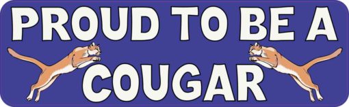 Blue Proud to be a Cougar Bumper Sticker