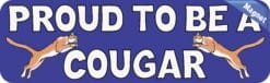 10in x 3in Blue Proud to Be a Cougar Magnet School Mascot Bumper