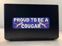 10in x 3in Blue Proud to Be a Cougar Bumper Sticker Vinyl School Mascot Decal