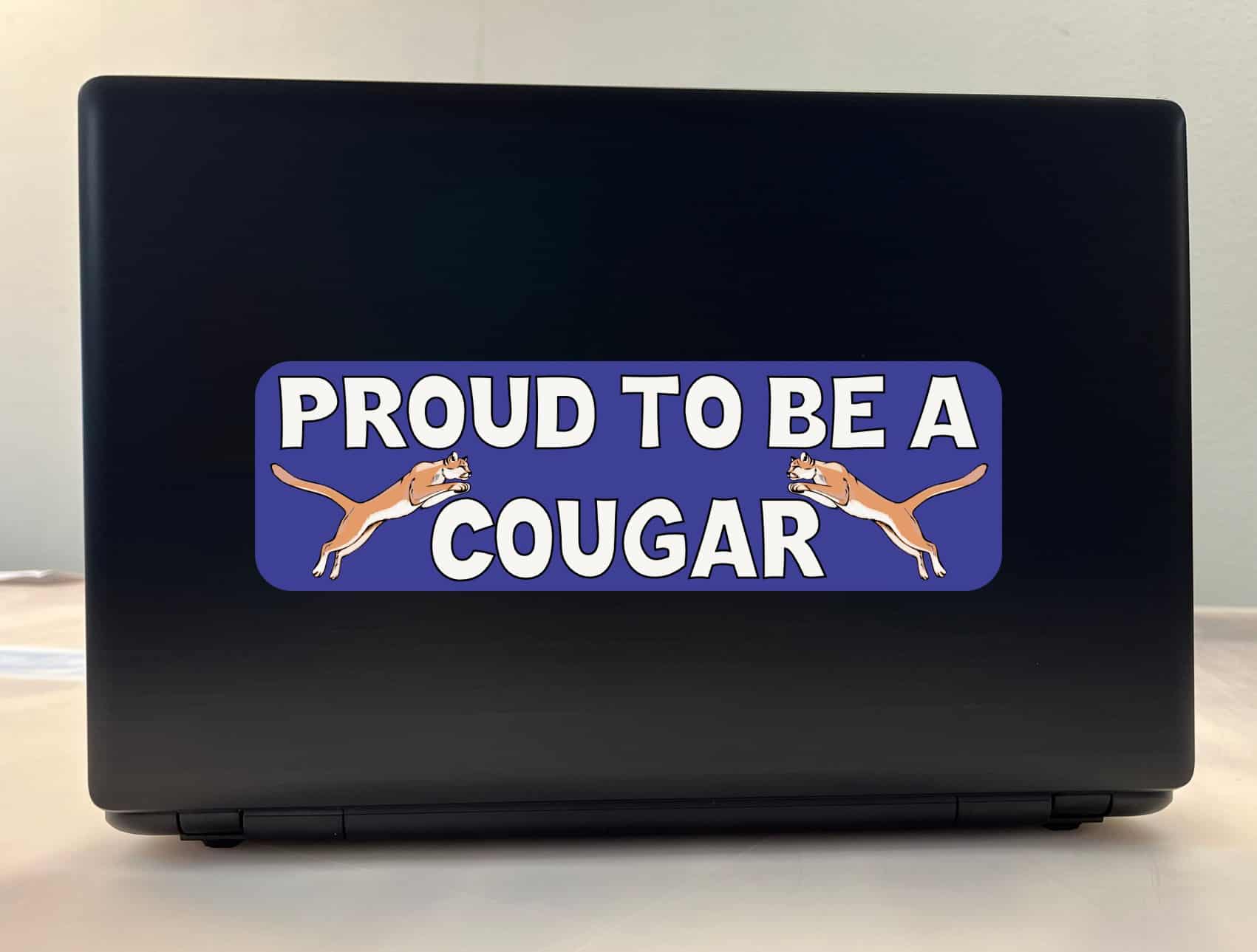 10in x 3in Blue Proud to Be a Cougar Bumper Sticker Vinyl School Mascot Decal