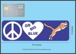 10in x 3in Peace Love Cougars Magnet School Mascot Car Truck Bumper