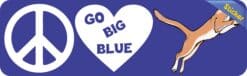 10in x 3in Peace Love Cougars Bumper Sticker School Mascot Vehicle Decal