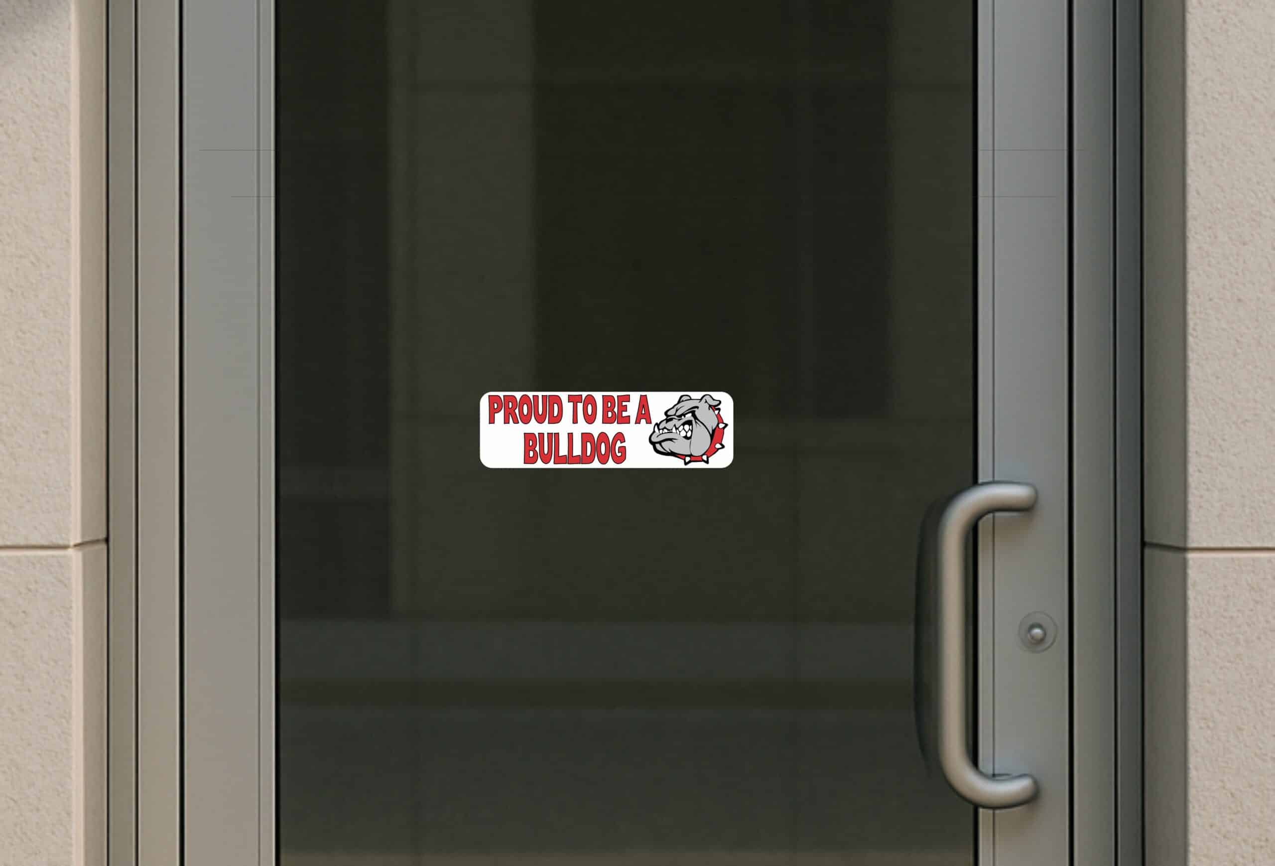 10in x 3in Red Proud to Be a Bulldog Bumper Sticker Vinyl School