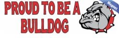 10in x 3in Red Proud to Be a Bulldog Magnet School Mascot Bumper