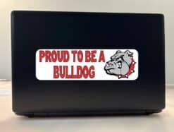 10in x 3in Red Proud to Be a Bulldog Bumper Sticker Vinyl School