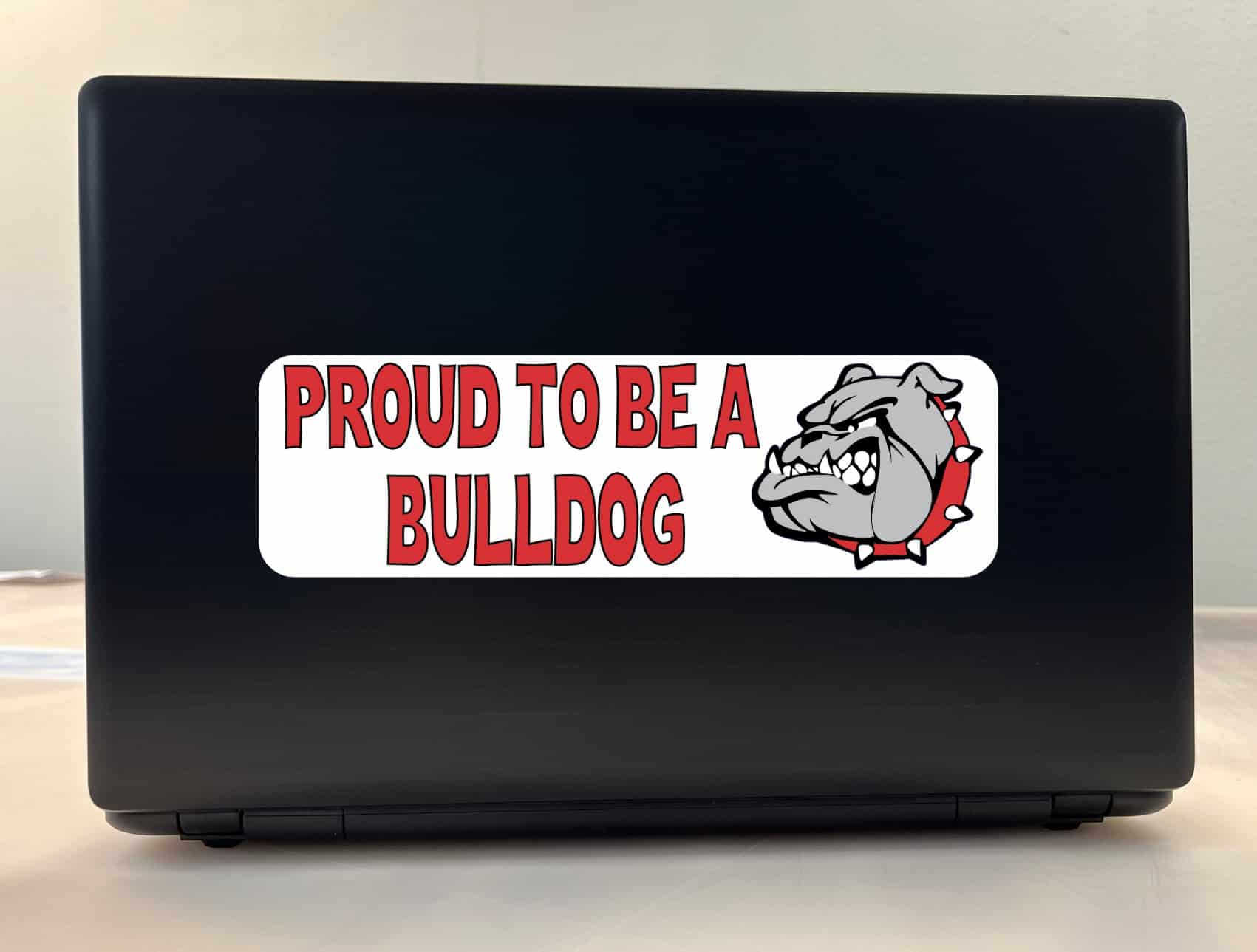 10in x 3in Red Proud to Be a Bulldog Bumper Sticker Vinyl School