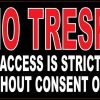 no trespassing