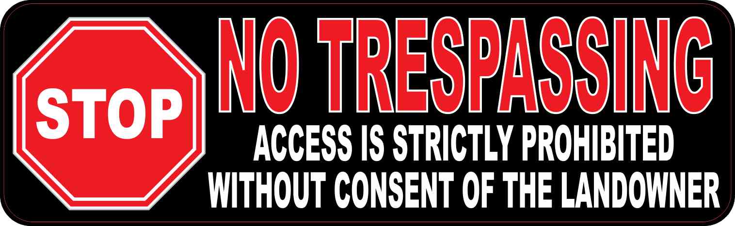 no trespassing
