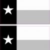 Black and White Texas Flag Stickers
