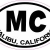 Oval MC Malibu California Sticker