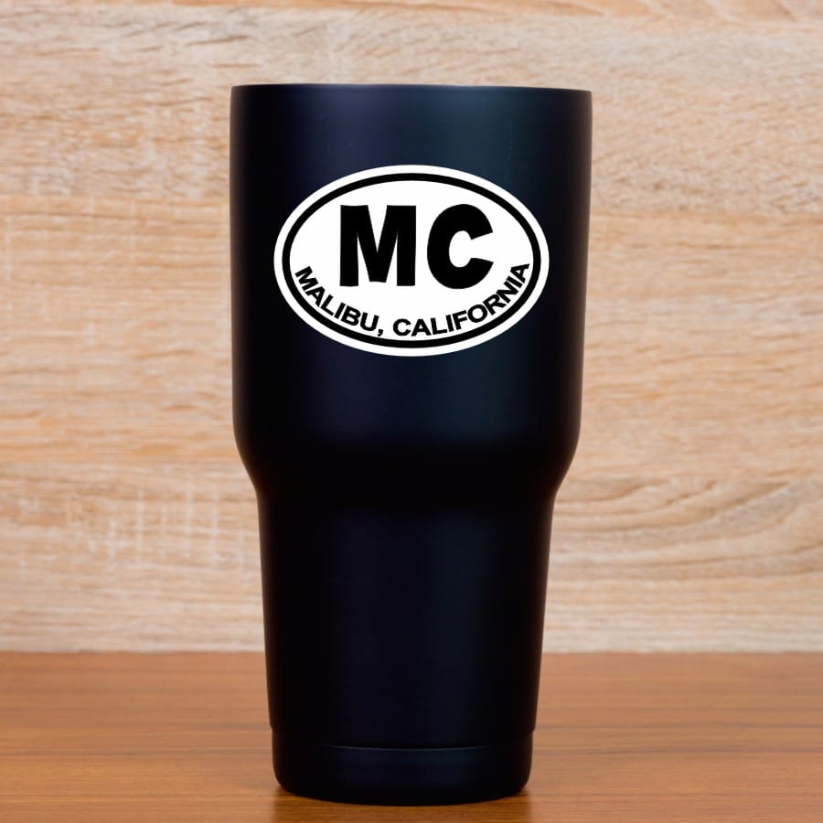 3 x 2 Oval MC Malibu California Sticker Vinyl Travel Decal Hobby Stickers - Image 5