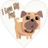 Pug Heart Sticker