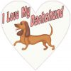 Dachshund heart sticker