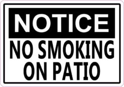 No Smoking On Patio