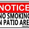 No Smoking In Patio Area