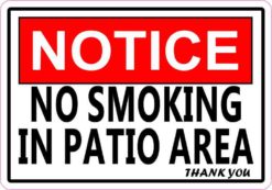 No Smoking In Patio Area