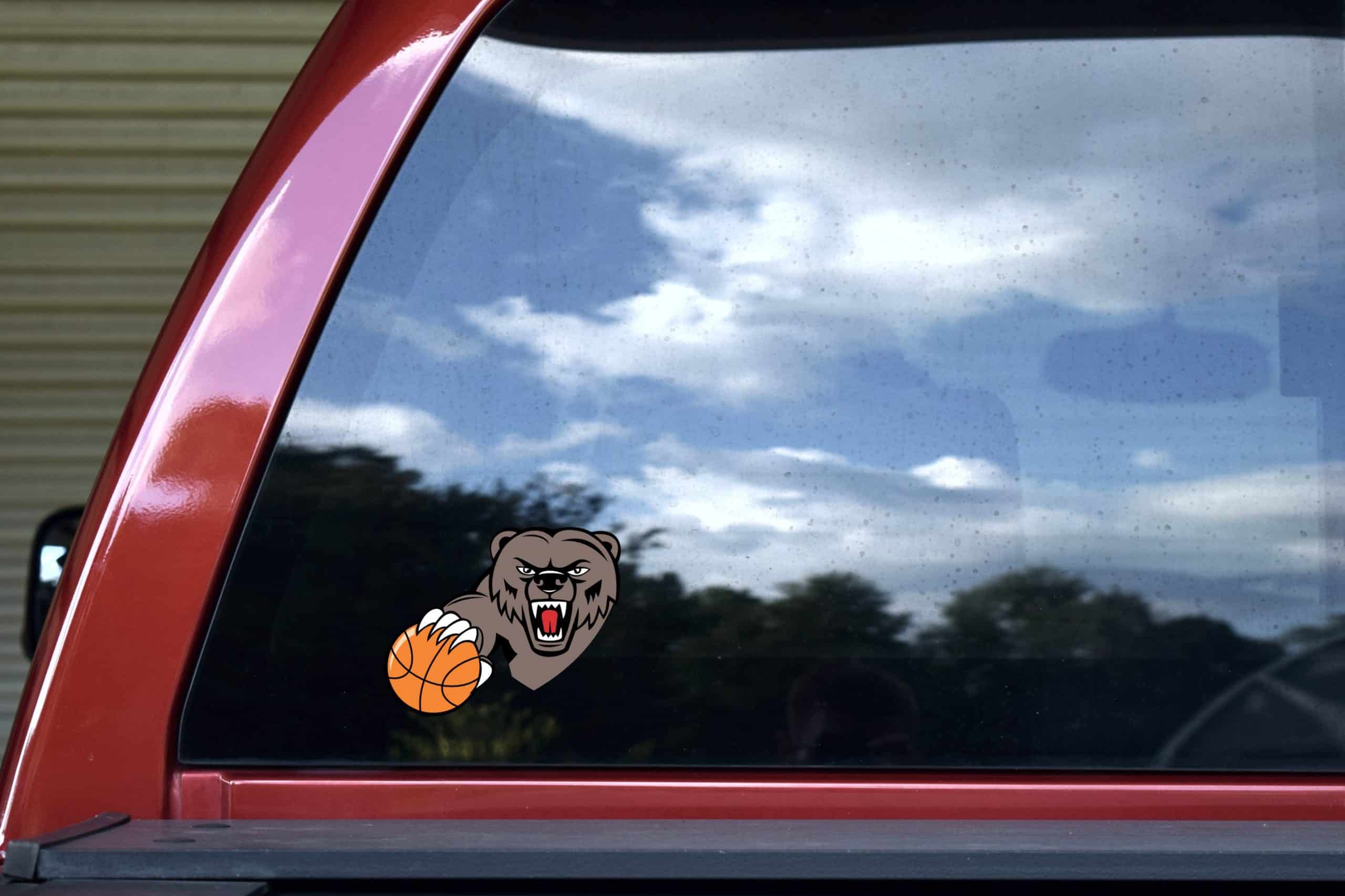 5inx4in Basketball Bear Mascot Sticker Vinyl School Decal Bumper Stickers - Image 5