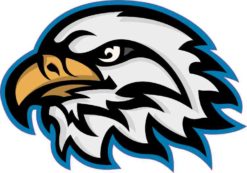 Blue Eagle Head Mascot Sticker
