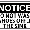 Do Not wash Shoes In Sink