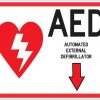 Arrow AED Sticker