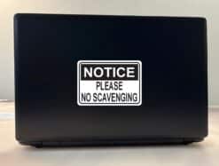 5in x 3.5in Notice Please No Scavenging Sticker Decal Business Stickers