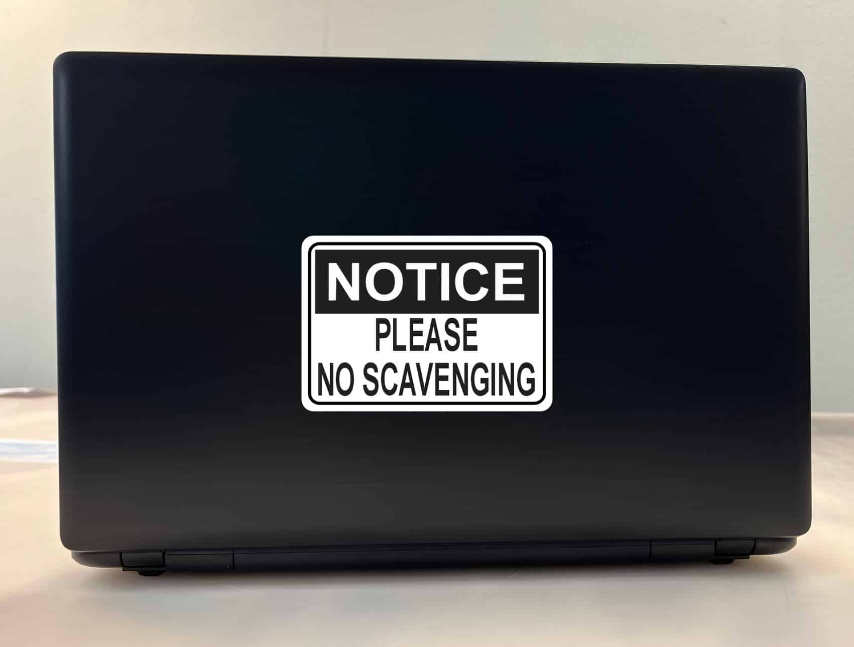 5in x 3.5in Notice Please No Scavenging Sticker Decal Business Stickers