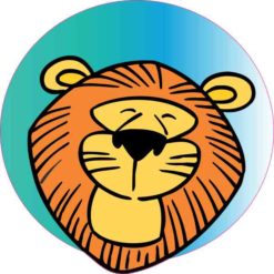 Circle Lion Sticker