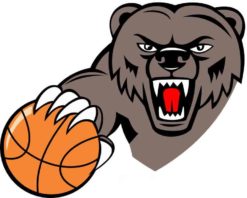 Basketball Bear Mascot Sticker