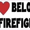 My Heart Belongs to a Firefighter Vinyl Sticker